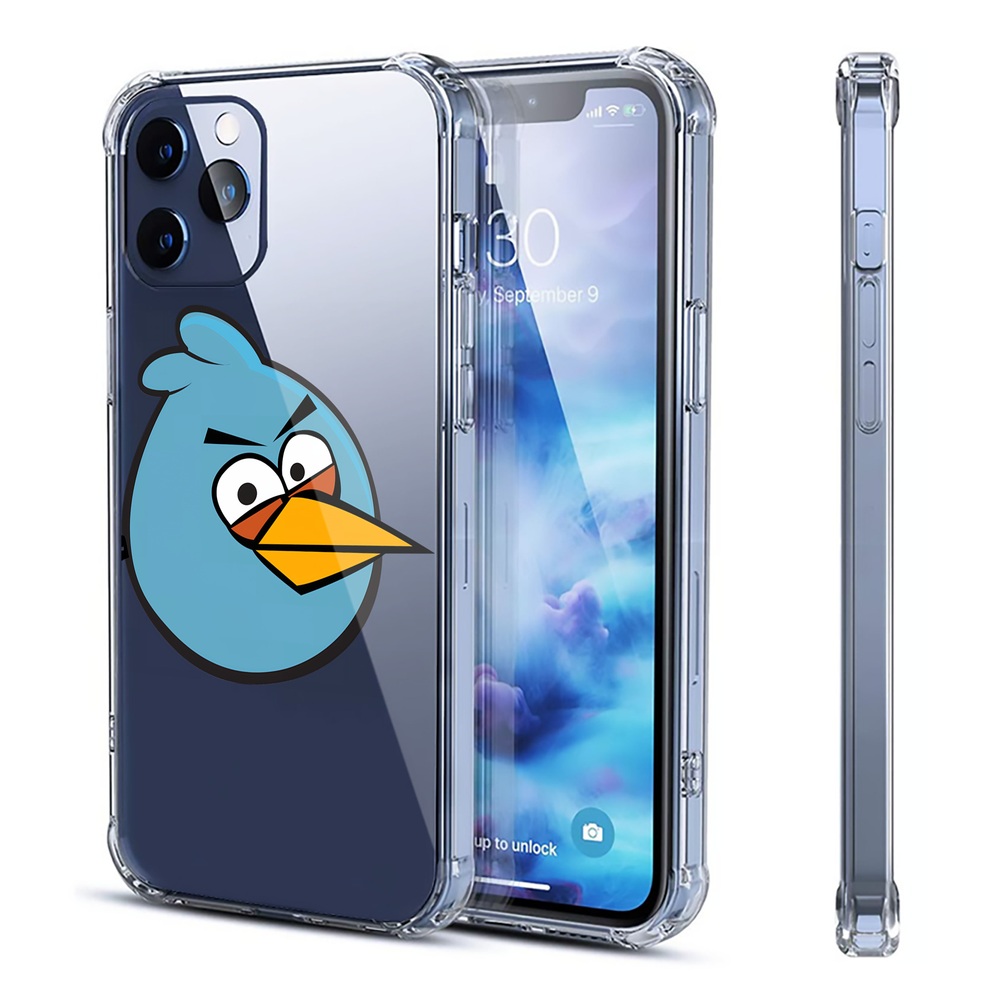 （画像用） Angry Birds アングリーバード 【iPhone 12シリーズ対応】透明スマホケース（クリアソフトケース）